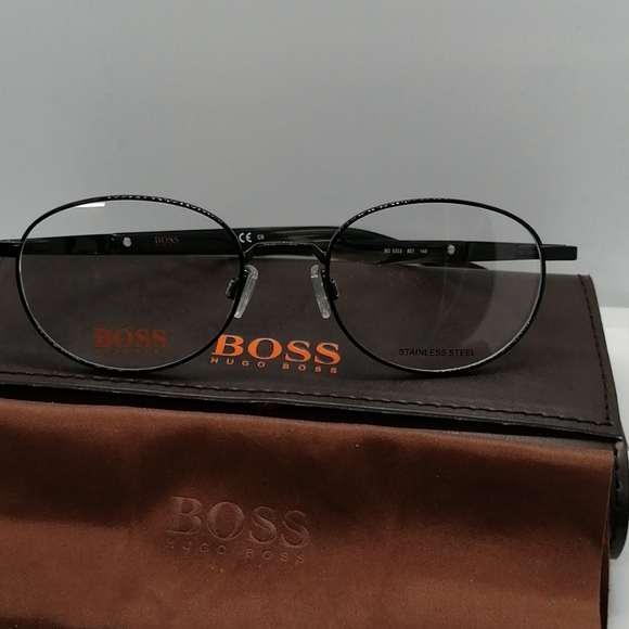 New/Authentic Eyeglass Hugo Boss Orange BO0208 BLK - Picture 3 of 8